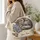 Sleepy Gray Cat With Blue Hydrangeas For Cozy Travel And Everyday Carry Gifts For Women Quilted Tote Bag - 3