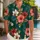 Coral Hibiscus And Jade Palm Botanical Motifs For Resort Travel And Beach Getaways Hawaiian Shirt - 1