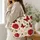Crimson Red Roses And Butterflies For Everyday Carry, Garden Lovers And Gift Giving Quilted Tote Bag - 3