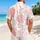 Coral Pink Monstera And Hibiscus Botanical Resort Wear For Beach Vacation Getaways Hawaiian Shirt - 2