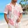 Coral Pink Monstera And Hibiscus Botanical Resort Wear For Beach Vacation Getaways Hawaiian Shirt - 6