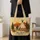 Southwestern Teepee Mountain Camp Scene for Weekend Travel and Outdoor Adventures Quilted Tote Bag - 4