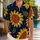 Retro Tropical Sunflower Motifs for Summer Vacations, Beach Getaways and Resort Wear Hawaiian Shirt - 1