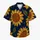 Retro Tropical Sunflower Motifs for Summer Vacations, Beach Getaways and Resort Wear Hawaiian Shirt - 7