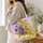Late Summer Wildflower Bouquet Gift for Garden Lovers, Birthdays and Everyday Style Quilted Tote Bag - 3