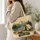Alpine Lake Tent Campfire Scene For Weekend Camping Trips And Outdoor Adventure Lovers Quilted Tote Bag - 3