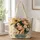 Teal Haired Floral Woman Portrait For Everyday Travel, Shopping And Thoughtful Gifts Quilted Tote Bag - 1