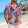 Pink Tropical Flowers And Teal Leaves For Beach Vacations, Resort Getaways, And Cruise Travel Hawaiian Shirt - 6
