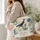 Vintage Nautical Whale Anchor Coastal Postcards For Beach Travel And Ocean Lovers Quilted Tote Bag - 3