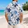 Blue Garden Rose And Indigo Floral Coastal Resort Vacation Wear For Fashionable Men Hawaiian Shirt - 2
