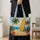 Vintage Surfboard With Hibiscus Palms For Beach Travel, Resort Days, And Surf Lovers Quilted Tote Bag - 4