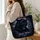 Roaring Black Panther With Blue Lightning Gothic Halloween Gift For Wildlife Lovers Quilted Tote Bag - 3