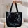 Roaring Black Panther With Blue Lightning Gothic Halloween Gift For Wildlife Lovers Quilted Tote Bag - 5