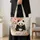 Hand-Painted Panda Peony Garden Name Gift For Mothers, Teachers, And Flower Lovers Quilted Tote Bag - 4