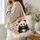Hand-Painted Panda Peony Garden Name Gift For Mothers, Teachers, And Flower Lovers Quilted Tote Bag - 3
