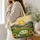 Christian Sunrise Cross Rainbow Floral Faith Gift for Women Church Daily Inspiration Quilted Tote Bag - 3