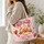 Jesus Heart Ribbon Cross Strawberry Faith Gift For Christian Women And Church Events Quilted Tote Bag - 3
