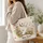 Fluffy White Poodle Wildflowers For Everyday Travel Dog Mom Gifts And Errands Quilted Tote Bag - 3