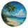Tropical Beach Palms And Turquoise Waves For RV Camping Coastal Road Trip Enthusiasts Spare Tire Cover - 4
