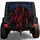Red Black Flame Stripes For Off Road Adventure And Performance SUV Drivers Everywhere Spare Tire Cover - 1