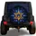 Golden Hexagram And Blue Lotus Mystic Emblem For Camping And Overland Travel Vehicles Spare Tire Cover - 1
