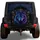 Iridescent Blue Wolf And Gold Botanicals For Mystical Off Road Adventure Lovers Spare Tire Cover - 1