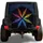 Rainbow Celestial Starburst Energy Pulse for Cosmic Night Drivers and Space Lovers Spare Tire Cover - 1