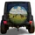 Two Brown Horses On Prairie For Camping Road Trips And Western Country Trail Lovers Spare Tire Cover - 1