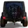 Fierce Snarling Black Wolf Red Eyes For Off Road Camping Adventure Vehicle Style Spare Tire Cover - 1