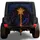 Horned Blue Wanderer Beneath Mystic Star For Gothic Overland Adventure Travelers Spare Tire Cover - 1