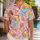 Colorful Ice Cream Sundae And Cone Dessert Motif For Summer Beach Resort Vacation Wear Hawaiian Shirt - 1