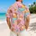 Colorful Ice Cream Sundae And Cone Dessert Motif For Summer Beach Resort Vacation Wear Hawaiian Shirt - 2