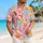 Colorful Ice Cream Sundae And Cone Dessert Motif For Summer Beach Resort Vacation Wear Hawaiian Shirt - 6