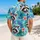 Watercolor Tropical Raccoon Faces And Monstera For Beach Vacations And Resort Getaways Hawaiian Shirt - 2