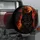 Fiery Snarling Black Wolf Moon Art For Outdoor Off Road RV SUV Truck Enthusiasts Spare Tire Cover - 3