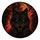 Fiery Snarling Black Wolf Moon Art For Outdoor Off Road RV SUV Truck Enthusiasts Spare Tire Cover - 4