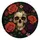 Botanical Skull With Roses For Gothic Outdoor Camping Adventures And RV Travelers Spare Tire Cover - 4