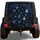Navy And Silver Paw Tracks For Outdoor Road Trips, Camping, And Dog Loving Drivers Spare Tire Cover - 1