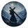 Cross Carrying Figure In Misty Mountain Moon Scene For Faithful RV Travelers And Campers Spare Tire Cover - 4