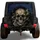 Smoky Gothic Skull With Gray Smoke For Dark Adventure Travel And Haunted Road Trip Style Spare Tire Cover - 1