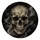 Smoky Gothic Skull With Gray Smoke For Dark Adventure Travel And Haunted Road Trip Style Spare Tire Cover - 4