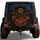 Rust Orange Peony And Folk Flowers For Boho RV Camping And Outdoor Road Adventures Spare Tire Cover - 1