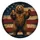 Vintage American Brown Bear With Can For Patriotic Camping And Off Road Adventures Spare Tire Cover - 4
