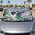 Watercolor Hummingbird With Violet Wings And Botanical Leaves For Summer Driving Car Sunshade - 5
