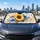 Sunflower And Blue Floral Watercolor for Summer Road Trips and Garden Lovers Gift Car Sunshade - 6