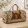 Red Squirrel With Pinecone And Autumn Florals For Fall Travel And Nature Loving Women Quilted Weekend Bag - 4