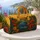 Golden Sunset River Garden With Wildflowers for Travel Getaways and Flower Lovers Quilted Weekend Bag - 5