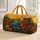 Golden Sunset River Garden With Wildflowers for Travel Getaways and Flower Lovers Quilted Weekend Bag - 1