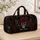 Gothic Skull And Crimson Roses For Travel, Overnight Escapes And Dark Floral Fans Quilted Weekend Bag - 4