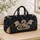 Ivory Celestial Dragon Navy Gold Travel Accessory for Fantasy Lovers and Getaways Quilted Weekend Bag - 4